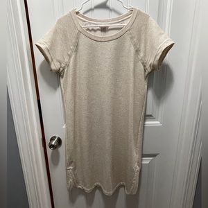 Adorable, comfortable & soft Tshirt dress!Dress it up or dress it casual!Size L.